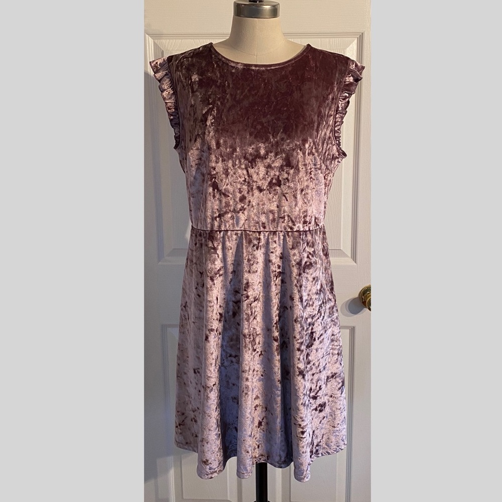 Mossimo Crushed Velvet Mauve Dress